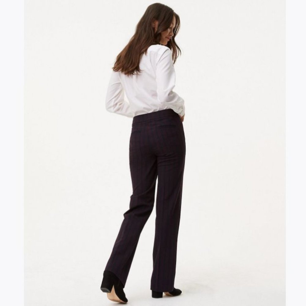 ANN TAYLOR Sailor Stripe Marisa Fit Trouser Pant 0 - Picture 3 of 12